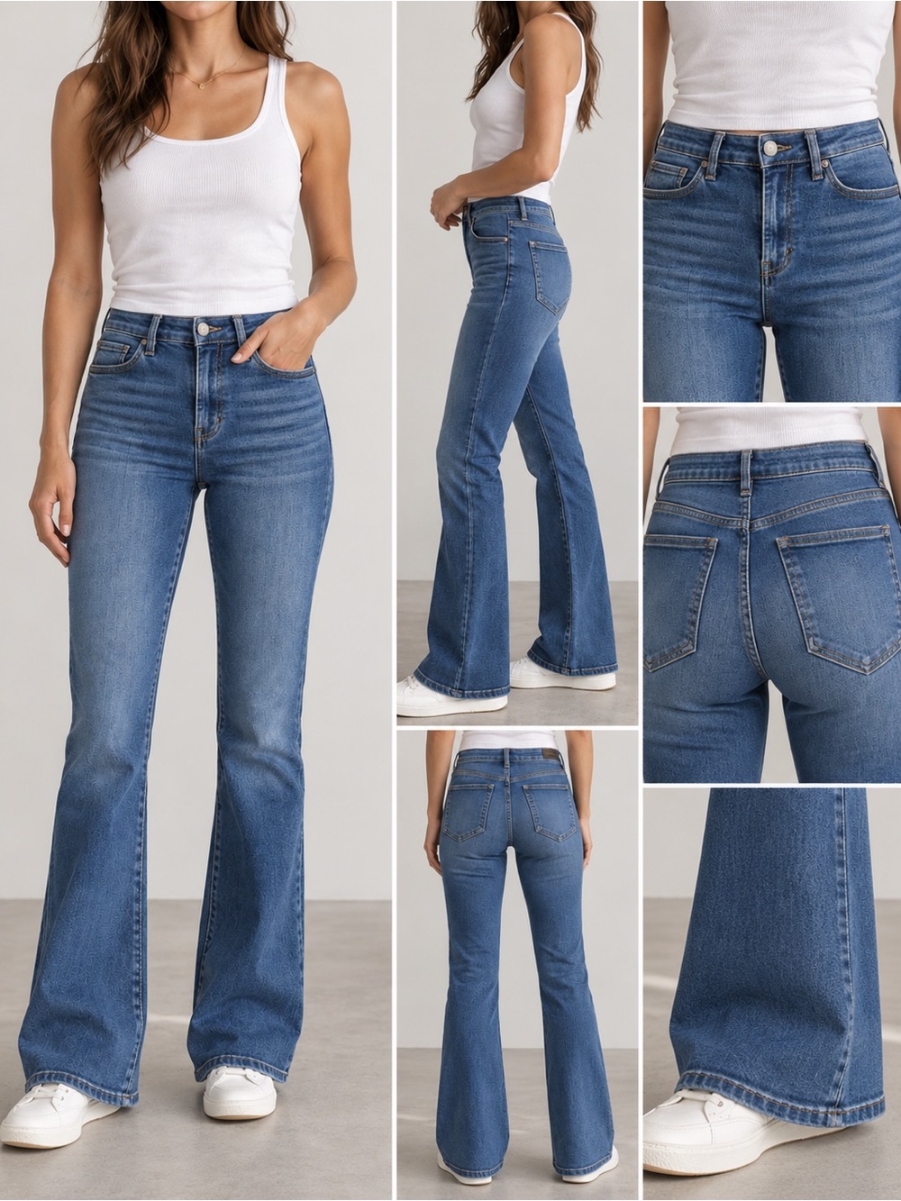 Habitual Medium Blue High-Rise flare Jeans